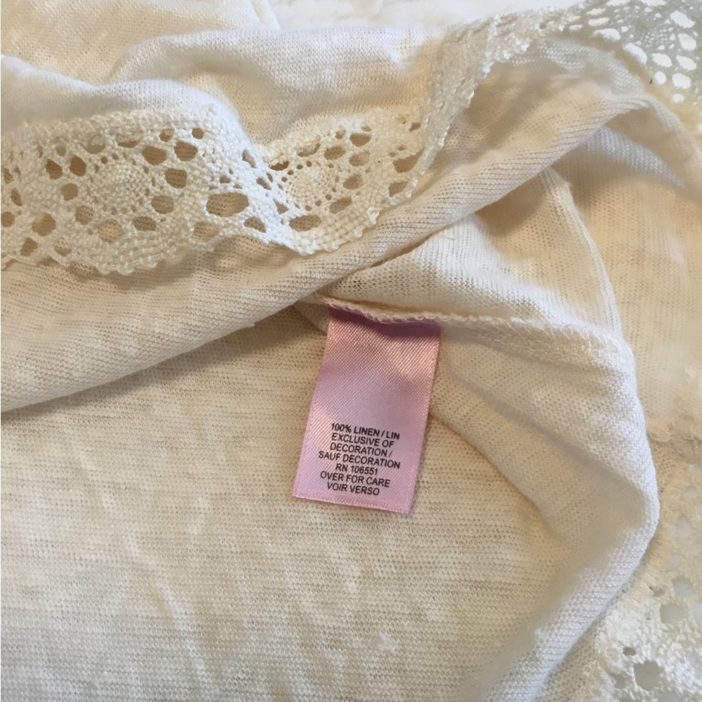 Calypso St. Barth Linen Sleeveless Cream Top Sz.S - Picture 7 of 9